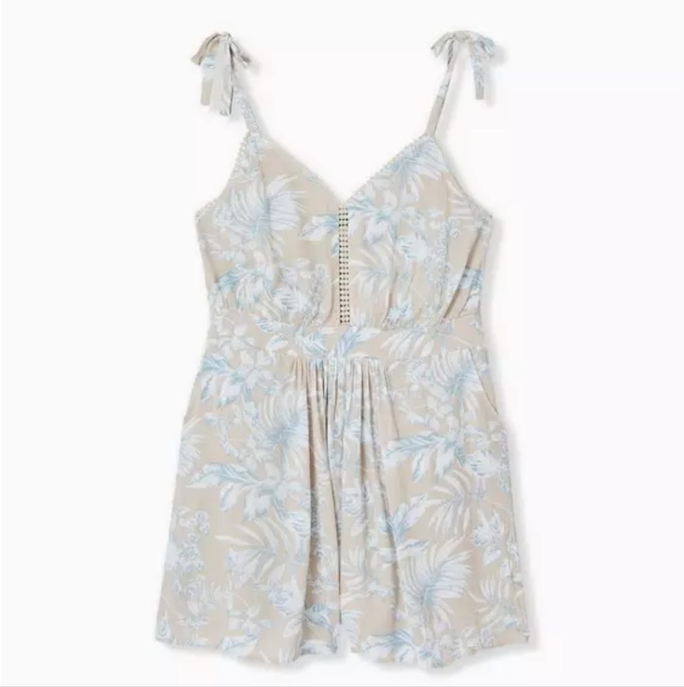 Torrid beige floral romper